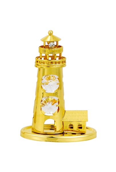 24K GOLD PLATED LIGHT HOUSE 